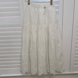 Abercrombie & Fitch White Eyelet Skirt